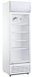 El frigorífico para bebida con puerta de cristal tiene la clase climática 4 (30°C / 55% de humedad relativa), un consumo de energía de 1.62 kWh/24h, 220 - 240 V y dispone de una función de descongelación