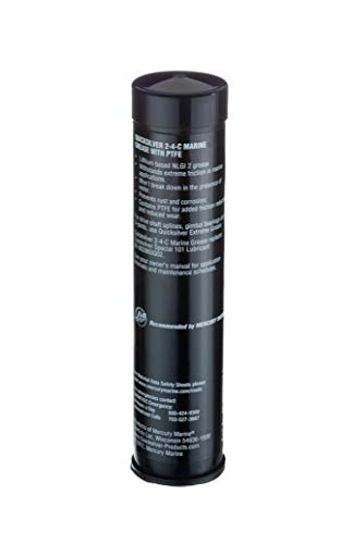 Quicksilver 802861Q1 2-4-C Marine Grease/Lubricant With Ptfe - 3 Oz. Cartridge #TOP3