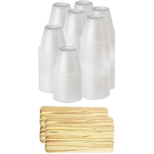 1000 Epoxy Resin Mixing/Medicine Cups with 400 Bonus Mixing Sticks - 1 Ounce Graduated Plastic Cups (10 Sleeves) - EpoxyStix