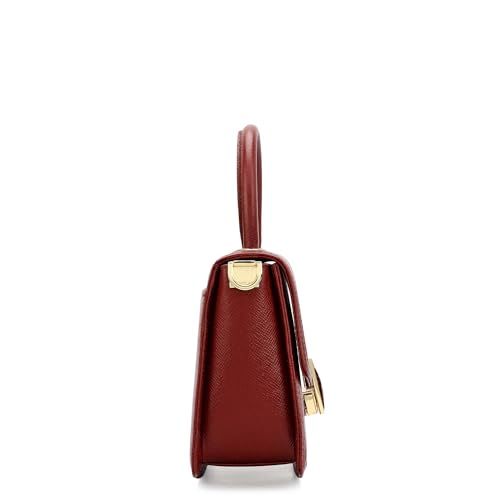 Image of Da Milano Leather Satchel Bag for Women (01019SOL)