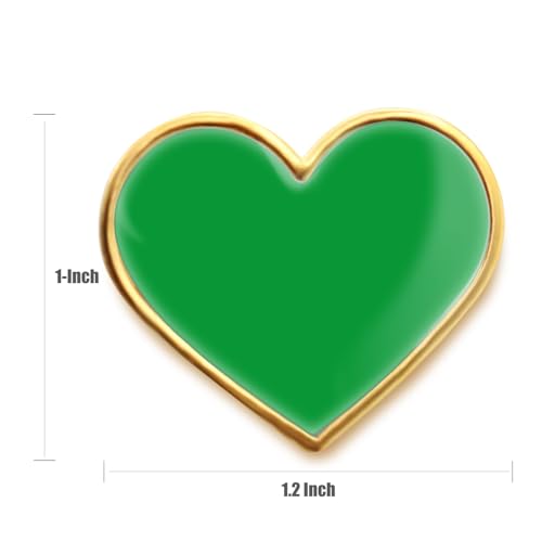 Image of 12 /25 /50 /100Pcs Multicolor Heart Love Lapel Pins Bulk - Metal Heart Health Brooch Badge For Men Women Clothes Bags Hats