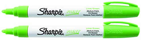 Paint Pens - LIME GREEN Paint Pens, Medium Point, Paint Marker Pens - Oil Based - 2 Pen Pack