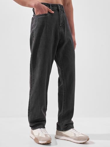 Image of Highlander Men's Relaxed-Fit Cargo Pocket Jeans | Clean Look | Cotton Comfort | Utility Style| Cargo Jeans for Man