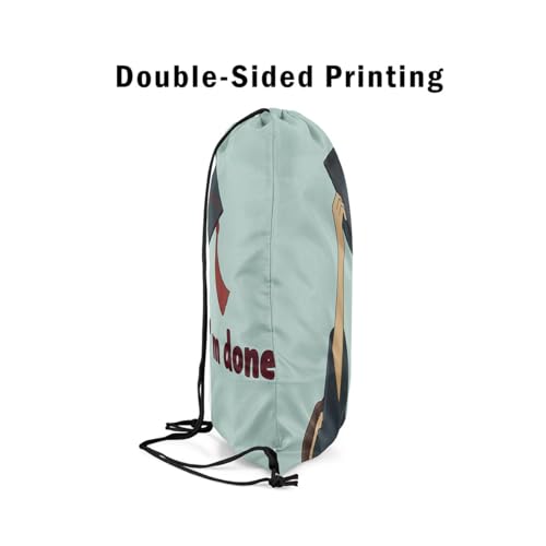Image of jejeloiu Graduation Drawstring Backpack 13x15.7inch Education Waterproof Gym Drawstring Bags School Themed Sports String Backpack Beach Swim Travel Bag Sackpack