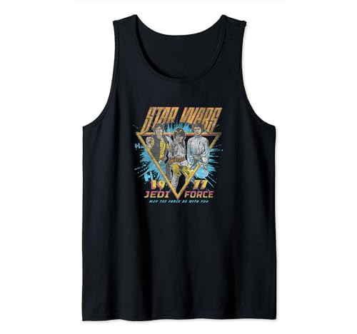 Débardeur Star Wars A New Hope Han Solo Luke Leia en coton vintage geek