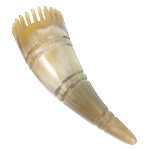 HIAKDOFT peine de masaje raspador para el cuero cabelludo raspar cepillo para el pelo aclarando scalp massager peine para el cuidado del cuero cabelludo peine de champú cuernos Khaki