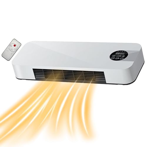 Nybhyjka Aire acondicionado de pared, máquina de calefacción de pared | Máquina de calefacción eléctrica de pared de doble propósito - Calefacción y ventilador de control remoto, pequeño aire