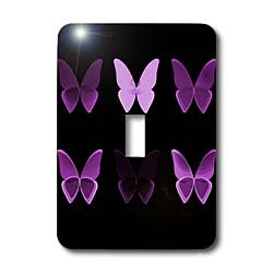Interrupteur papillons violet pour remplacer une plaque murale unie