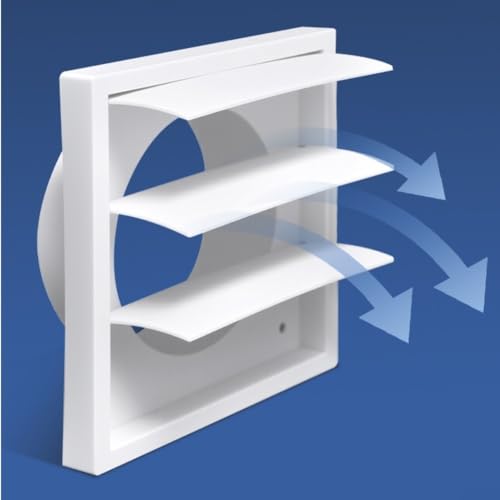 Cubierta de ventilación para campana extractora con ranura de protección contra plagas integrada, adecuada para cocina, baño, garaje y sistemas de ventilación al aire libre (6 pulgadas (4 pulgadas