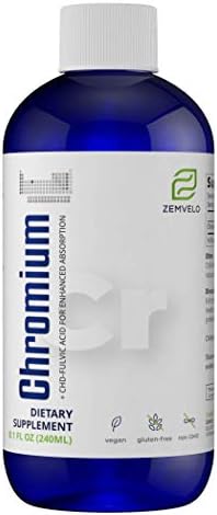 Liquid Ionic Chromium | 96 Day Supply | Body Disposition | Blood Sugar Balance | Graceful Aging for Adults