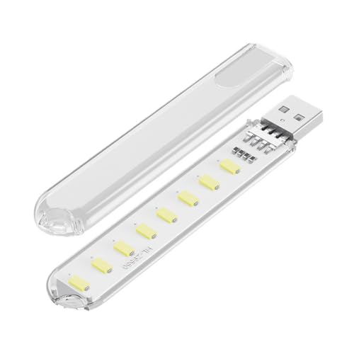 Lámpara de escritorio LED USB con 8 luces blancas brillantes para camping, dormitorio, pesca, dormitorio, lectura, computadora, coche, adaptador de carga USB - imagen 4