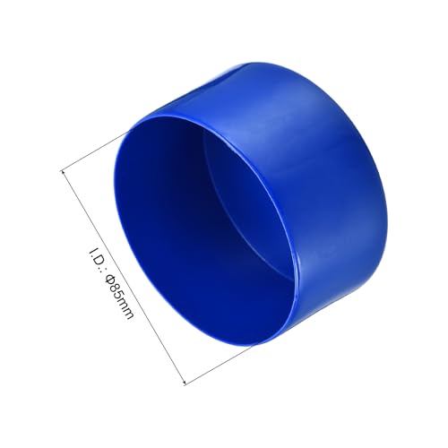 Image of uxcell 4pcs Rubber End Caps 85mm ID Vinyl Round Tube Bolt Cap Cover Screw Thread Protectors Blue, 50mm Height