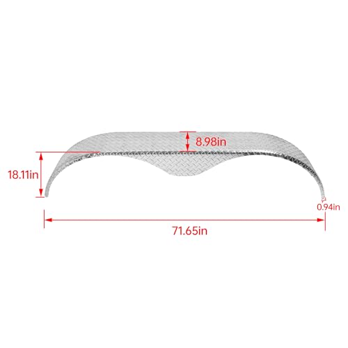 image for ALMULOO Aluminum Diamond Plate Tandem Axles Trailer Fenders Universal 