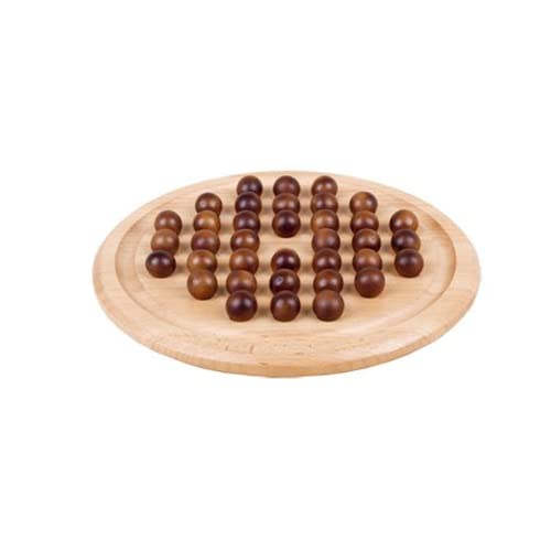 Solitaire en bois de 29 cm avec billes ergonomiques pour stimuler la concentration