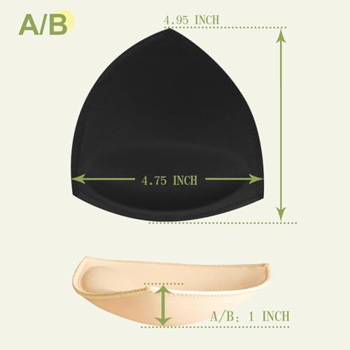 Image of URSMART Bra Pads Inserts, Bra Cups Inserts,Removable Breathable Push up Bra Inserts for Sports Bra or Bikini Tops