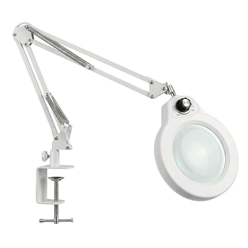 Beyamz Lámpara Lupa LED Blanca con Pinza