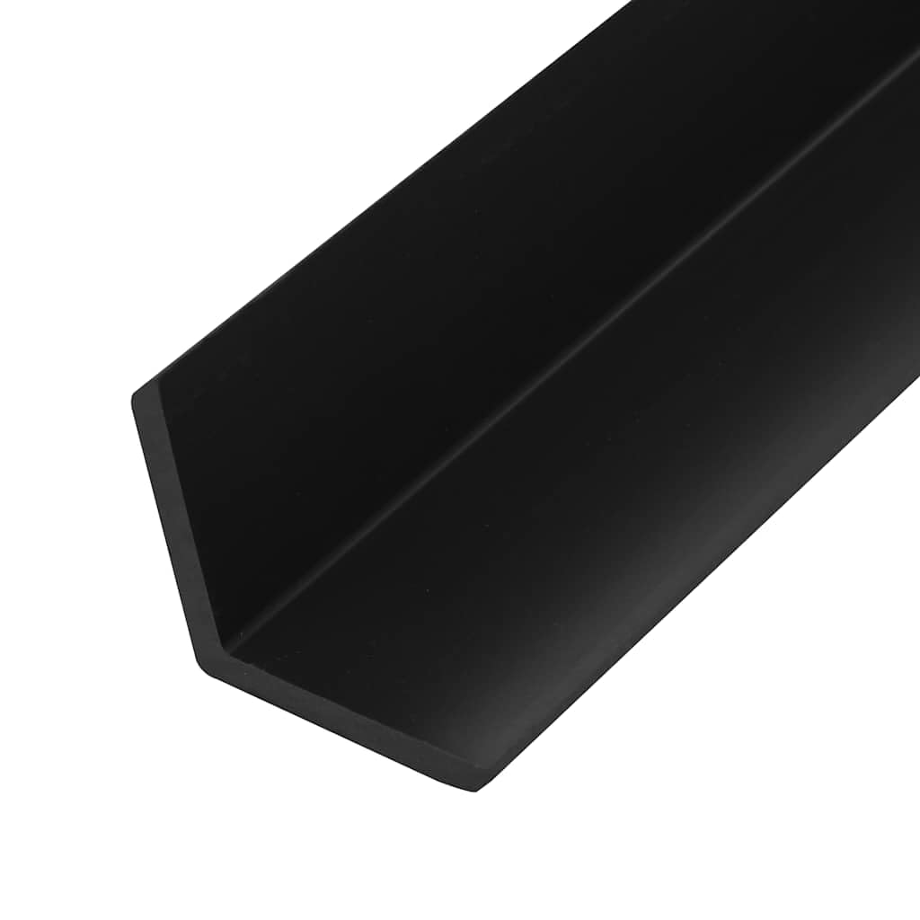 vidaXL Molduras Angulares 5 uds, Perfiles en Forma de Ángulo, Remates de Esquina de Tarima, Bordes Cantoneras para Terraza, WPC Negro 170 cm