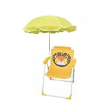 KiBcsLic Silla de Playa Infantil con Sombrilla Protección Solar Silla Plegable para Niños con Parasol para Aire Libre, León