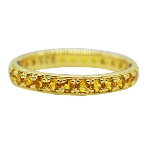Bague citrine naturelle et or jaune 925 à porter au quotidien ou pour un mariage