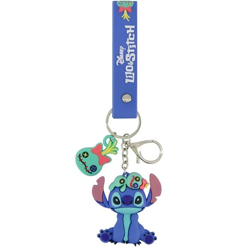 Image of Disney Stitch Keychain, Scrump Charm Wristlet with Key Ring