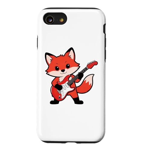 Vintage Red Fox Punk Music Playing Guitar �X�}�z�P�[�X iPhone SE (2020) / 7 / 8 �p