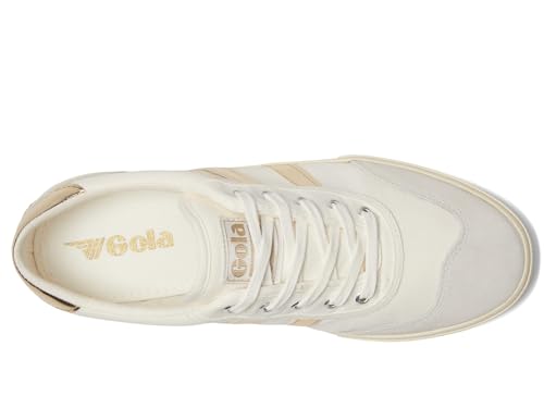 Gola Women's Badminton Sneaker, Off-White/Gold, 9.52