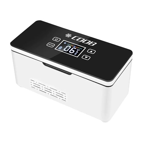 Portable Insulin Cooler Box Thermoelectric Refrigeration LED Display 018 Adjustable Car & USB Powered Travel Case Included