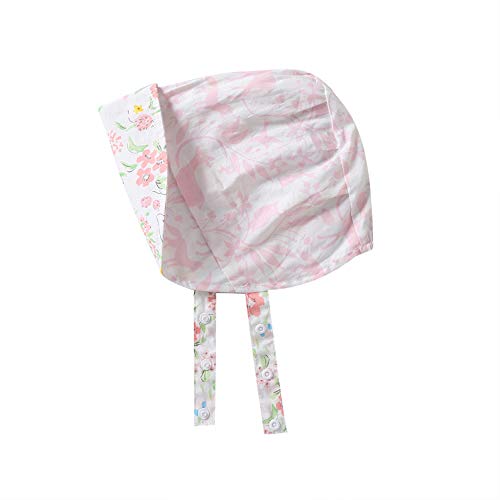 Vivobiniya Toddler Girl Lovely Flounce Knit Hats Baby Bonnets Newborn Baby Hats 0-8y (as1, Age, 0_Month, 3_Months, White(Spring/Summer))