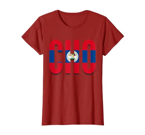 Cho Creole Kriol Belize Pride Afro Pride Belizean Flag T-Shirt, Women, Cranberry Red, Large