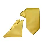Oliver George Solid Necktie Set (Gold) #1010-C