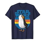 Star Wars Last Jedi Porg Retro Stripes Logo Graphic T-Shirt T-Shirt