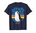 Star Wars Last Jedi Porg Retro Stripes Logo Graphic T-Shirt