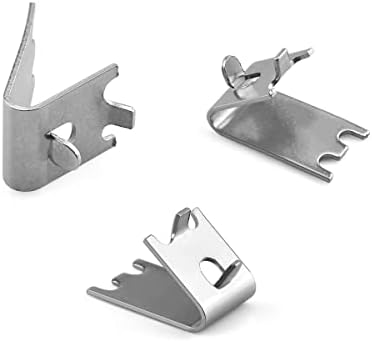 920158 Freezer Shelf Clip 30Pack Fridge Cooler Shelf Support clips Square Buckles Clips Stainless Steel Shelf Clip Replacement Part for Refrigerator（1.5mm Thicker） (30)