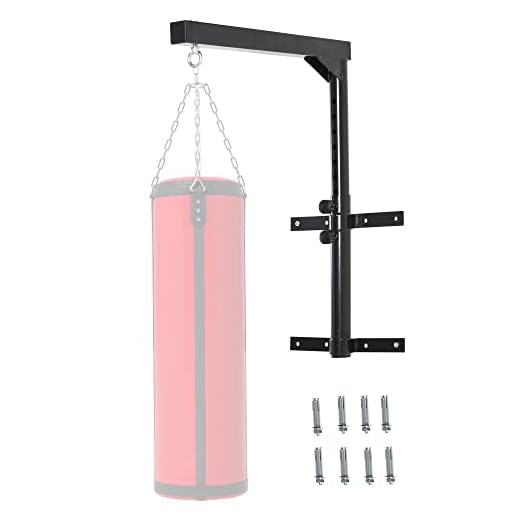 HOMCOM Supporto per Sacco da Boxe (40x64x60-88cm) Fissaggio a Parete Max 100 kg
