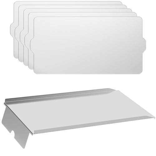 Image of Grill Drip Pan Heat Baffle and 5-Pack Drip Tray Liner Replacement Parts for Camp Chef 36 Series Pellet Grills, Drip Tray & Liners Kits for SmokePro LUX 36, Woodwind WiFi 36 and Traeger 34 Series Grill