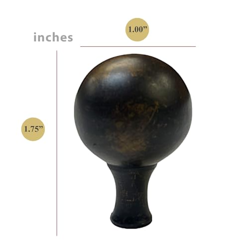 Image of Royal Designs, Inc. Large Ball Lamp Finial (Antique Oil Rubbed Bronze - Pack of 1)