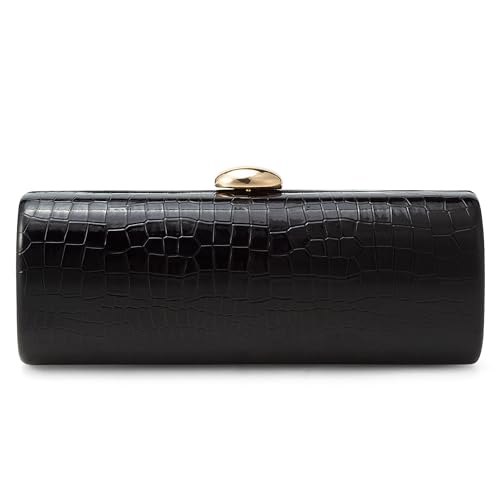 Image of Vegan PU Leather Evening Clutch Purses Crocodile Pattern Handbags Formal Envelope Shoulder Bags for Party Wedding Prom