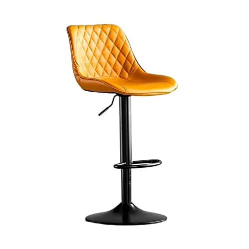 Tall Bar Stools Household Restaurant Kitchen Island Table High Chair Can Lift Wrought Iron Bar Chair Bar Coffee Bar Front Desk High Stool Kitchen Counter Bar Stool (Color : 1) (Brass)