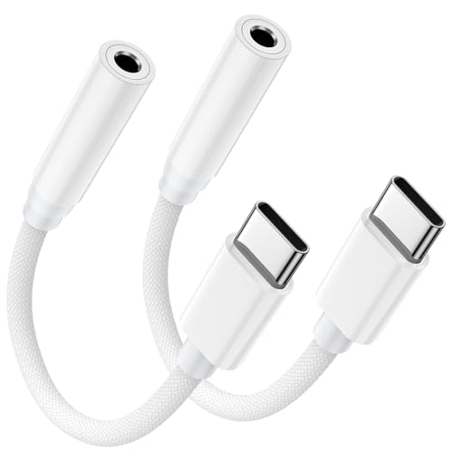 USB C auf Klinke, Typ C auf 3.5mm Kopfh&ouml;rer Jack Adapter[MFi Zertifiziert] USB C Klinke Adapter for iPhone 17/16/15/15 Pro/Pro Max/Plus, Typ C Aux Dongle Kabel f&uuml;r Samsung Galaxy S23/S23/S22/S21Ultra
