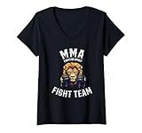 Photo Gallery donna mma fight team - leone delle arti marziali miste maglietta con collo a v Photo Gallery donna mma fight team - leone delle arti marziali miste maglietta con collo a v