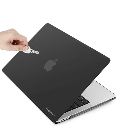 Image of Amazon Basics MacBook Air M1 Hard-Shell Case & Keyboard Cover for 2018-2021 Release | Compatible with MacBook Air 13 inch (A2337, A1932, A2179) with Touch ID Retina Display (Black)