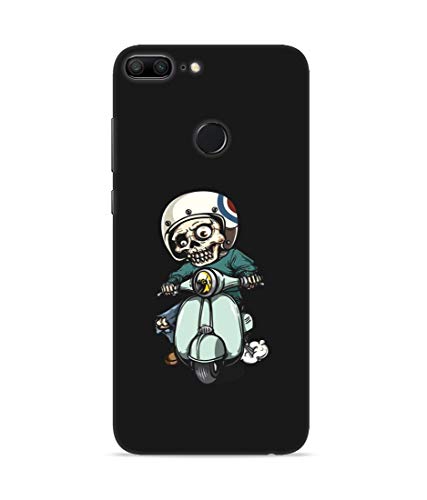 Image of Silence Printed Colorful Shield of Man Driving Scooter Designer Hard Back Case Cover for Huawei Honor 7 Lite