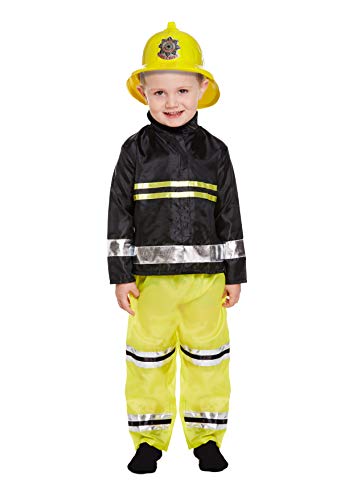 Henbrandt BOY'S GIRL'S TODDLER FIREMAN FIRE FIGHTER FANCY DRESS COSTUME FITS 3 YEARS (Toddler 3 Years, Fireman Costume)