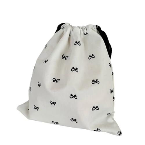 Sac à cordon de serrage pour rangement de produits cosmétiques, nœuds, maquillage, petite toile portable pour jouets en tissu