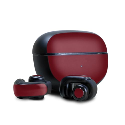 Image of Skin Compatible with Bose Ultra Open Earbuds - Solid Burgundy - Premium 3M Vinyl Protective Wrap Decal Cover - Easy to Apply | Crafted in The USA by MightySkins