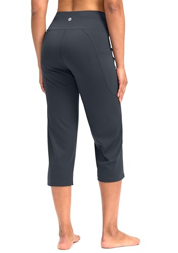 Image of G Gradual Capri Pants for Women High Waist Workout Yoga Pants with Pockets Tummy Control Leggings Crop Straight