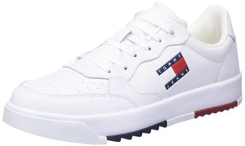 Tommy Jeans Men TJM RETRO ESS, White, 43 EU
