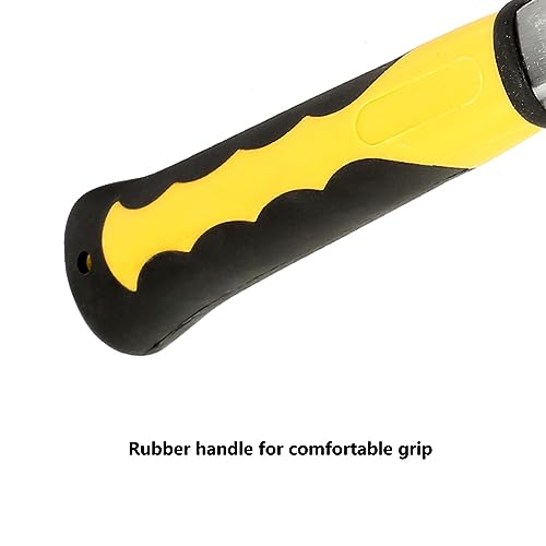 Geologischer Hammer, Entenschnabel Doppelkopf Geologiehammer Geologischer Hammer Flacher Mundsteinhammer Spitzer Spitze Geologischer Studienhammer mit Hartstahl und komfortablem Gummigriff