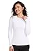 COZYFIT 3 Pack Scrub Undershirts Long Sleeve Women - Underscrub Comfort Tee, White, S