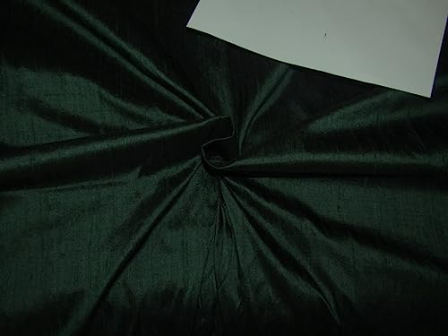 Tissu Dupioni de soie vert foncé pour créer votre robe de soirée chic